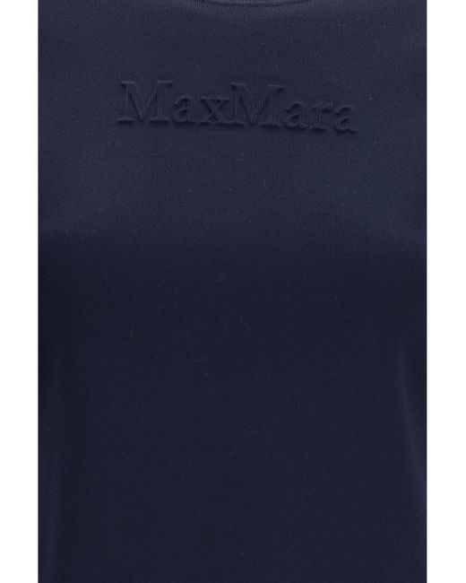 Max Mara Pure Blue Mxpaustero T-Shirt Blu Marino