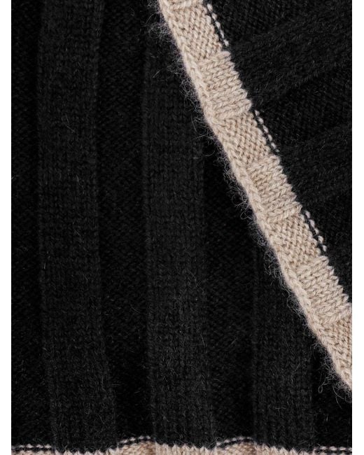 Brunello Cucinelli Black Cashmere Scarf for men