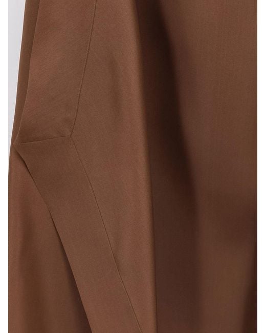 Alberta Ferretti Brown Silk Long Dress