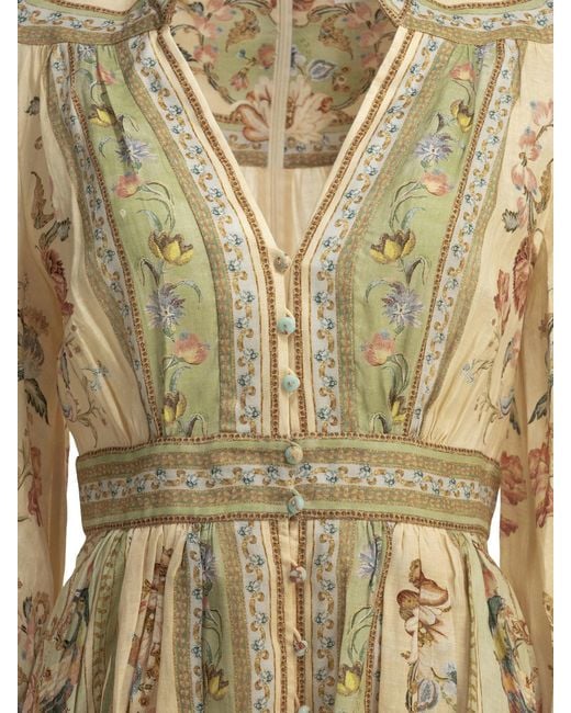 Zimmermann Metallic "Roselight" Short Dress