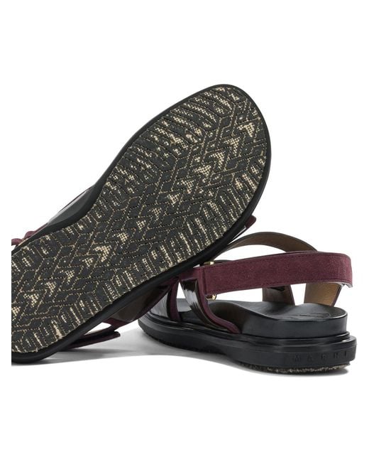 Marni Multicolor "Fussbett" Leather Sandals