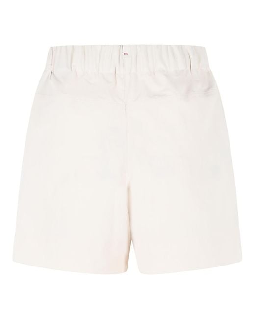 Moncler White Technical 'Froissã' Shorts Ivory