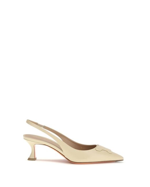 Santoni Natural Taylor Slingback Pumps