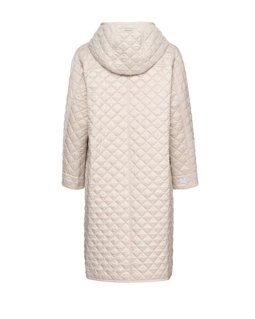 Max Mara Natural Quilted Long Down Jacket