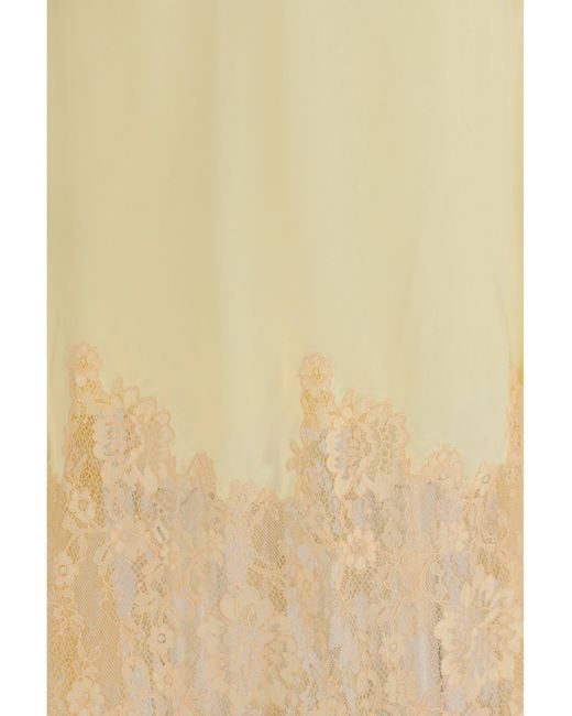 Self-Portrait Yellow Long Viscose Dress