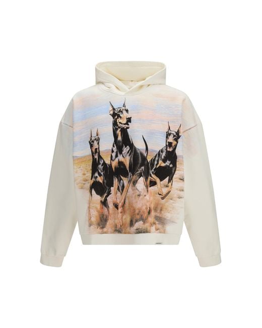 Represent White Hoodie Western Dobermans for men