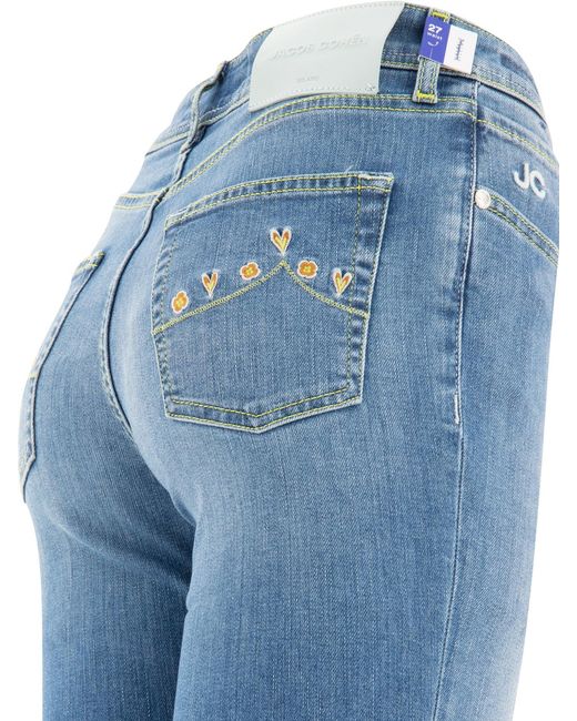 Jacob Cohen Blue "Victoria Crop" Jeans