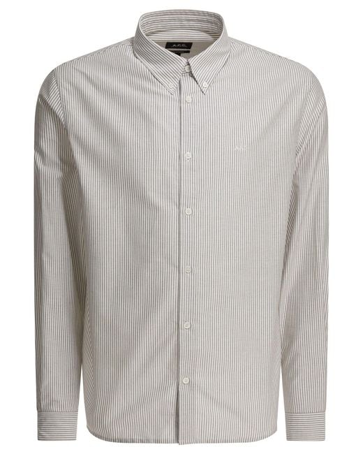 A.P.C. Gray "greg" Shirt for men