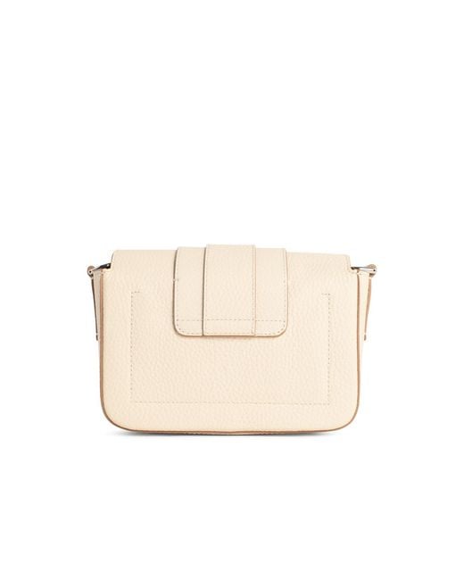 Hogan Natural Flap Trend Ivory Leather Shoulder Bag