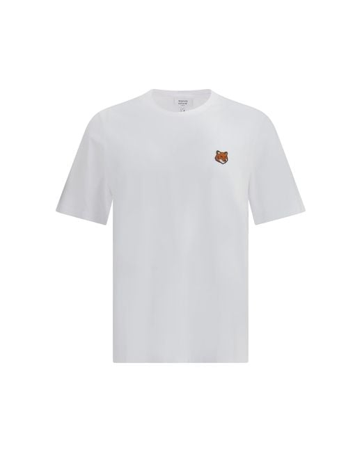 Maison Kitsuné White Fox Head Regular T-Shirt for men