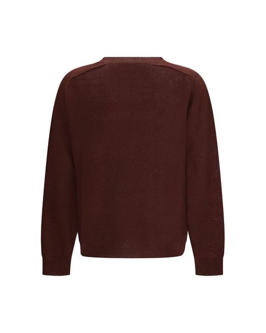 Our Legacy Purple V-Neck Sweater for men