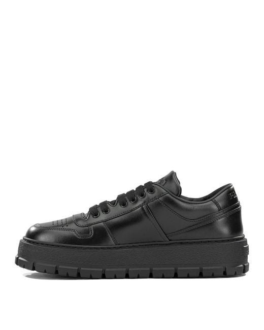 Prada Black Low-Top Leather Sneakers