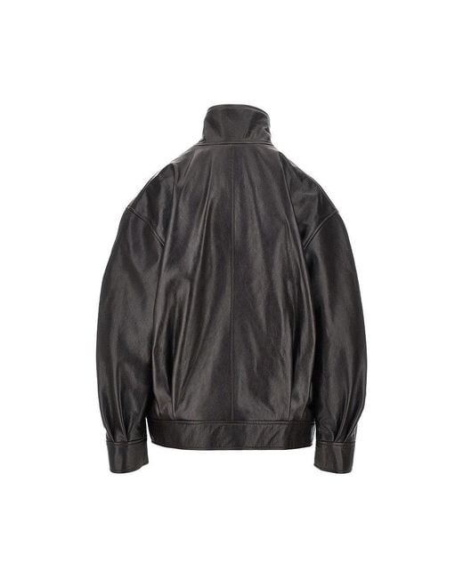 Arma Gray Leather 'Paula' Jacket