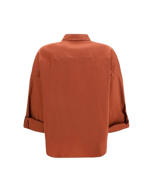 Brunello Cucinelli Orange Shirt Monili