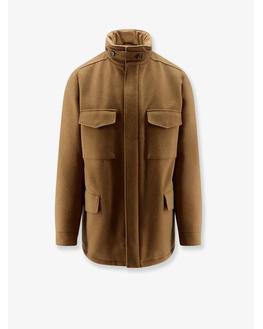 Loro Piana Brown Traveler Storm Systemâ Cashmere Jacket for men
