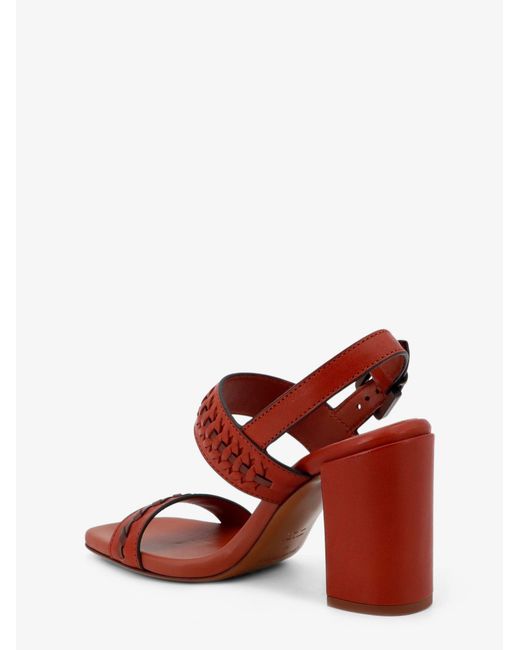 Zimmermann Red Leather Sandals Alchemy 85