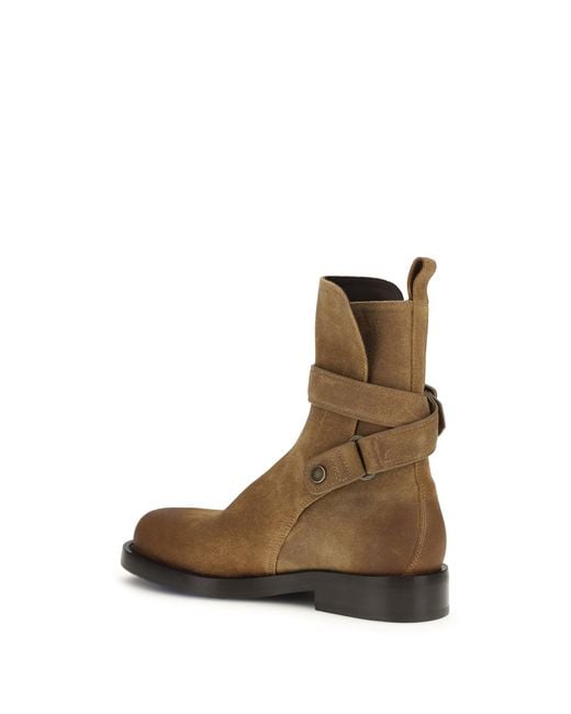 Burberry White Suede Boots Calf Leather
