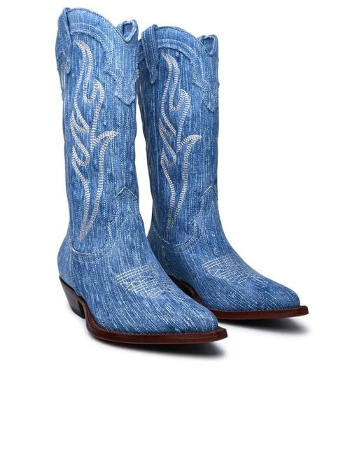 Sonora Boots Blue Light Denim Boots