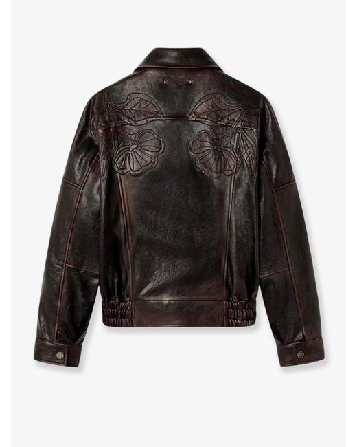 Golden Goose Deluxe Brand Black Palmer Leather Jacket