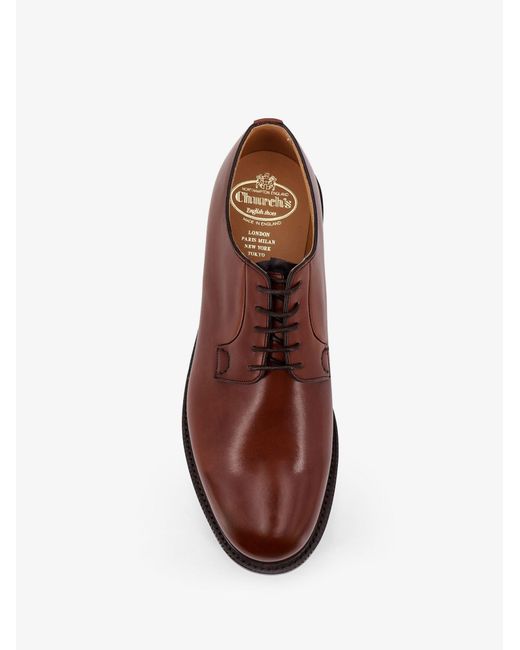 Church's Brown Shannon Leather Lace-Up Shoe for men