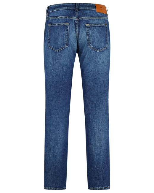 Pt05 Blue Slim Light Cotton Jeans for men