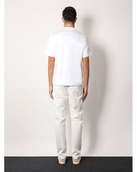 Brunello Cucinelli White Cotton T-Shirt for men