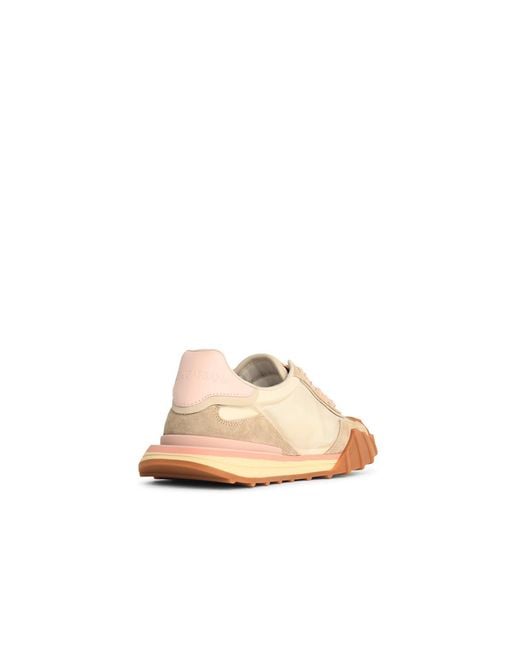 Dolce & Gabbana Natural 'Dg Athletic' Ivory And Fabric And Leather Sneakers
