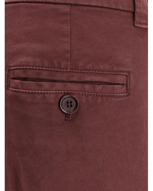 Aspesi Red Cotton Trousers