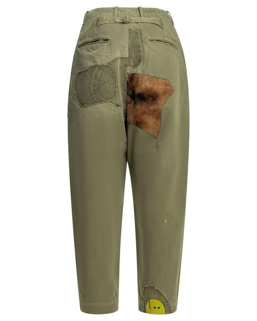 Kapital Green Katsuragi Gypsy Patch Pants for men