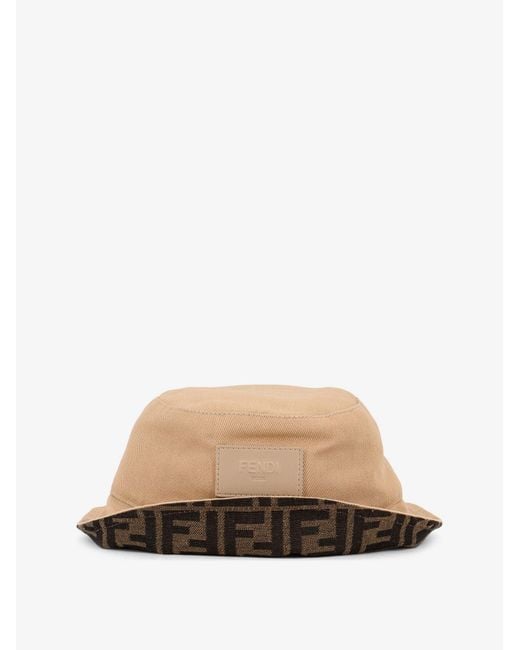 Fendi Natural Cotton Bucket Hat for men