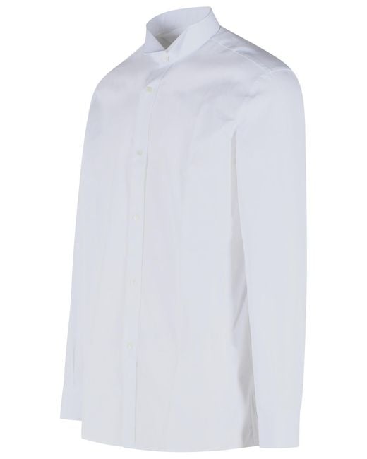 Maison Margiela White 'Snapped' Cotton Shirt for men