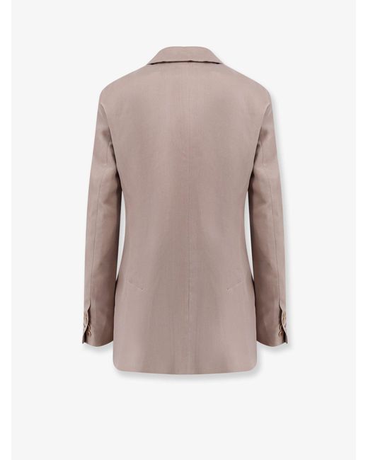 Max Mara Natural Mxsfeltro Silk Blazer