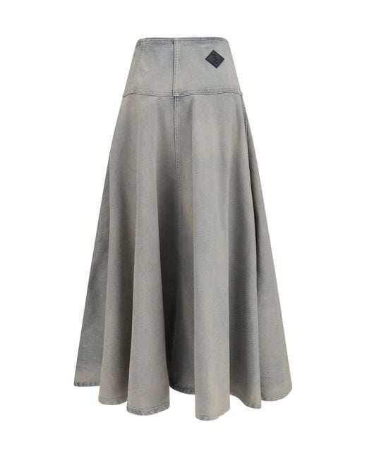 Haikure Gray Thea Light Space Skirt Light Space