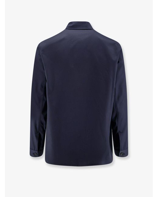 Hevò Blue Cotton Shirt Specchiolla for men