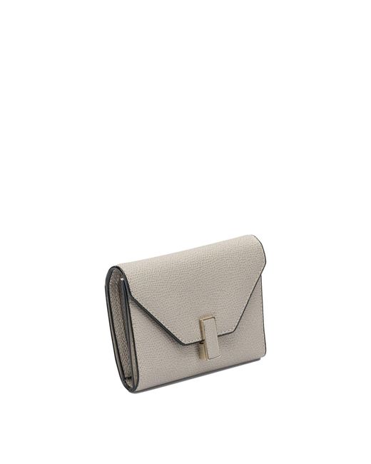 Valextra White "Isis Trifold" Wallet