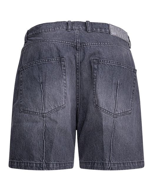 mfpen Blue Cotton Shorts for men
