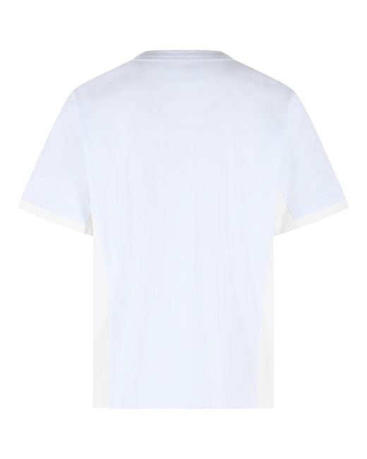 Sacai White Cotton T-Shirt for men