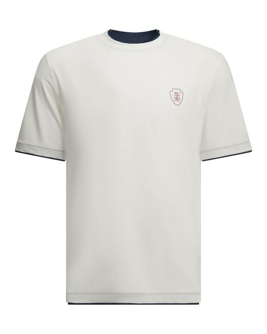 Brunello Cucinelli White Crewneck T-Shirt for men