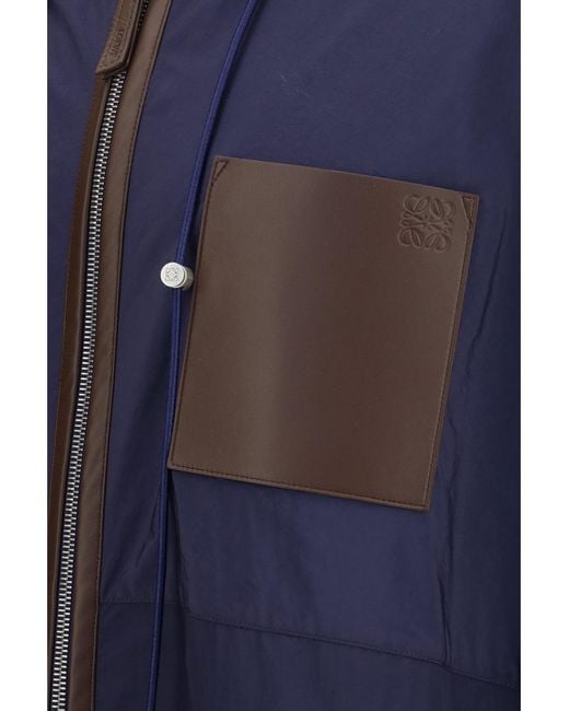 Loewe Blue Hooded Technical Fabric Jacket X Paula's Ibiza for men
