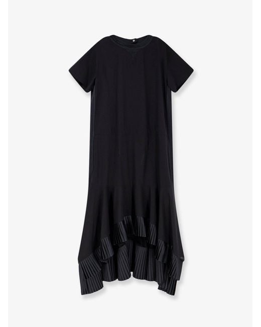 Sacai Black Dresses Cotone