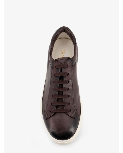 Doucal's White Morgan Leather Sneakers for men