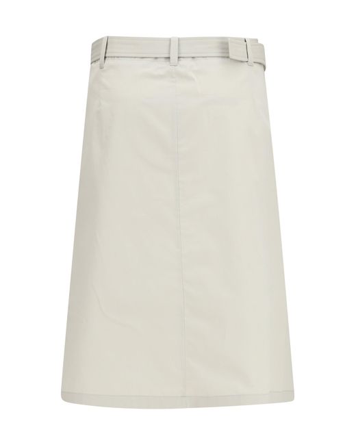 Rier White Cotton Utility Skirt