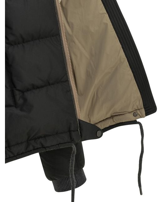 Brunello Cucinelli Black Taffeta Short Down Jacket