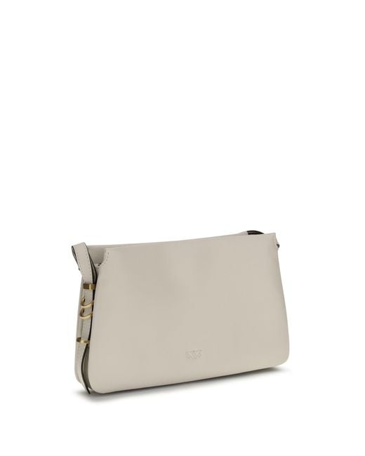 Pinko White Shoulder Bag One Two Three Mini/Antique