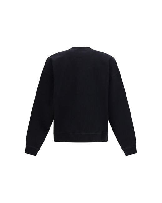 DSquared² Blue Cotton Crew Neck Sweatshirt With Logo Print for men