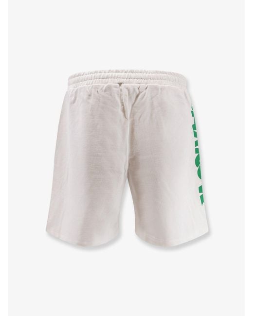 Barrow White Cotton Bermuda Shorts for men