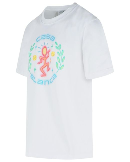Casablanca White 'Dance Joy' Cotton T-Shirt for men