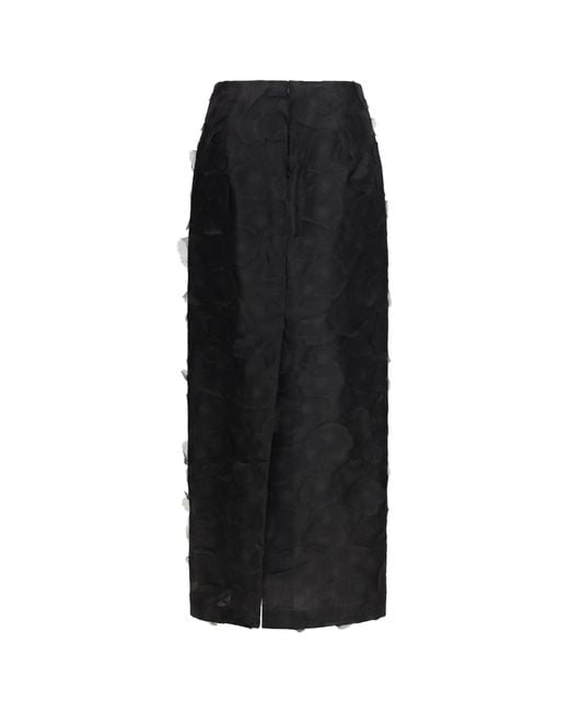 Max Mara Black Adepto Long Silk Skirt