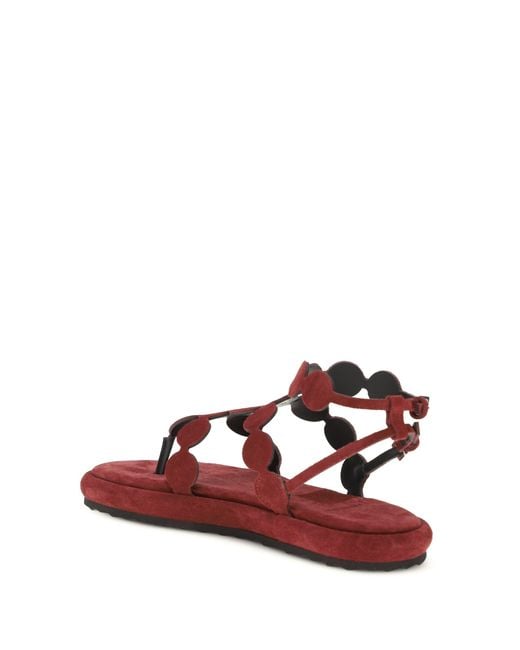 Pierre Hardy Red Suede Sandals