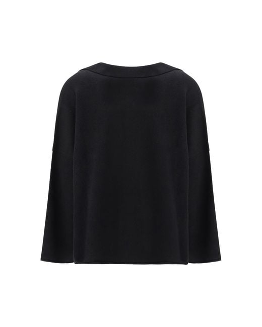 Alanui Black Sweater With Polo Collar